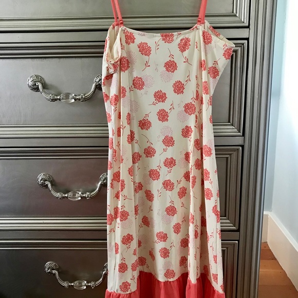 Salmon pink orange vintage style dress - Picture 6 of 7